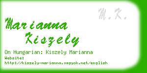 marianna kiszely business card